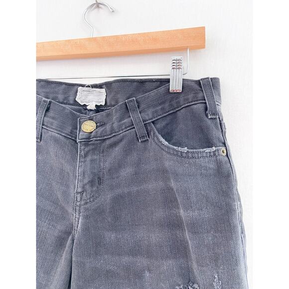 Current/Elliot Women's Cropped Skinny Jeans size 26 Night Wash Distressed - Picture 3 of 10